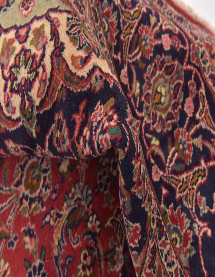 Detail image of  9' 9 x 12' 7  Hand Knotted Mashad Persian Wool Rug