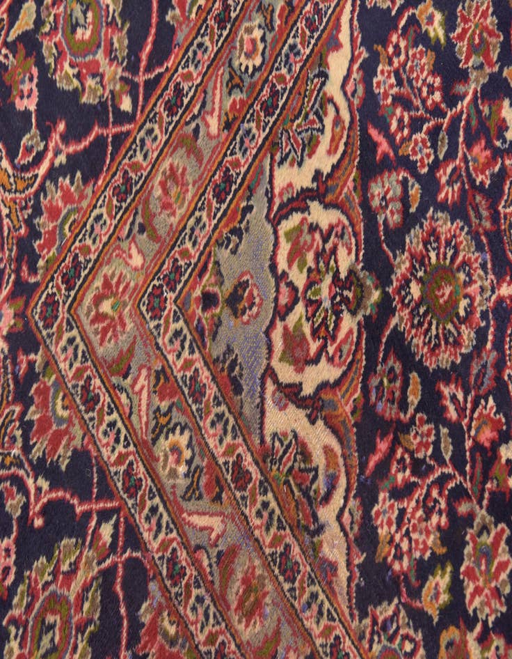 Detail image of  9' 9 x 12' 7  Hand Knotted Mashad Persian Wool Rug