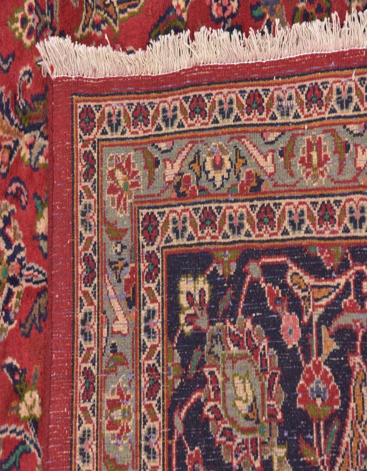 Detail image of  9' 9 x 12' 7  Hand Knotted Mashad Persian Wool Rug