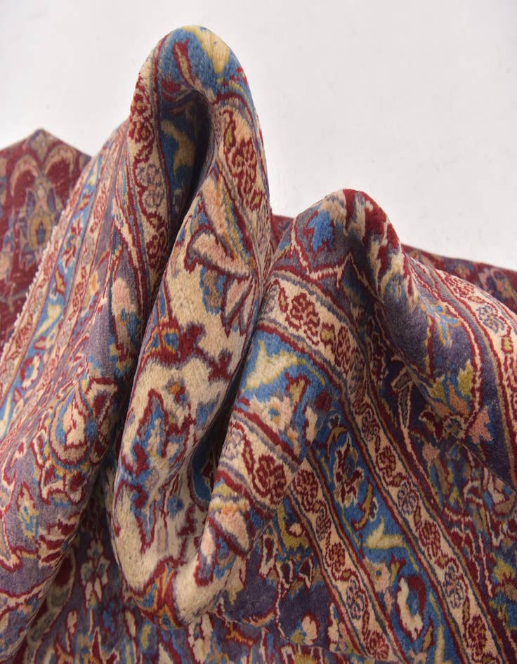 Detail image of  9' 9 x 12' 10  Hand Knotted Mashad Persian Wool Rug