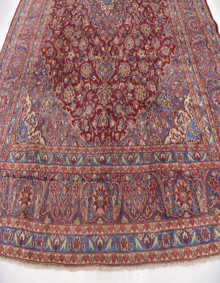 Detail image of  9' 9 x 12' 10  Hand Knotted Mashad Persian Wool Rug