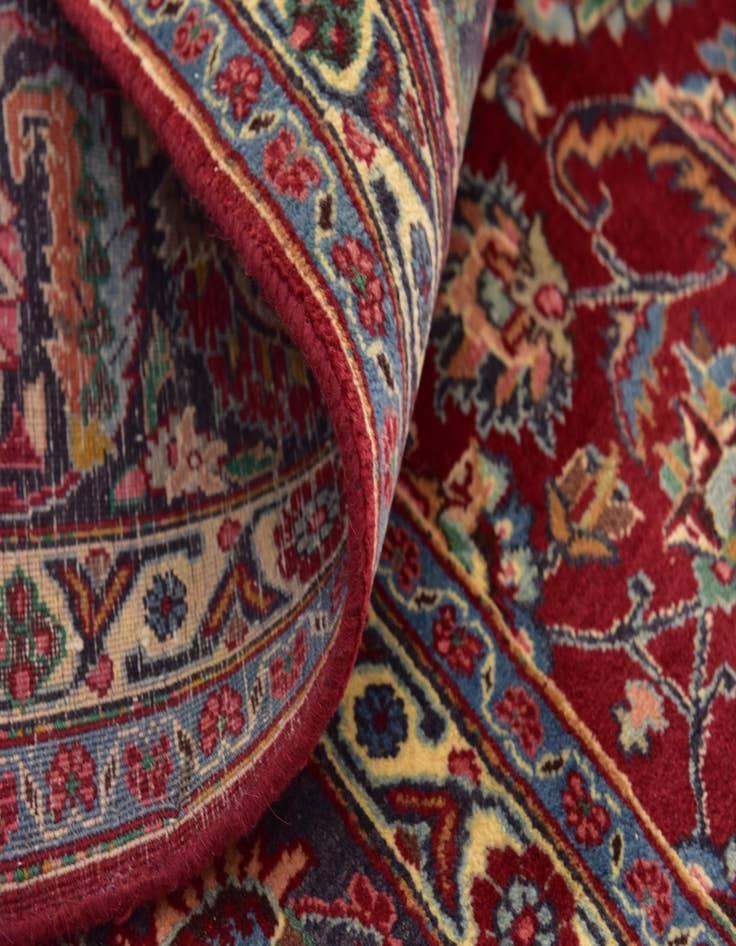 Detail image of  9' 8 x 13'  Hand Knotted Mashad Persian Wool Rug