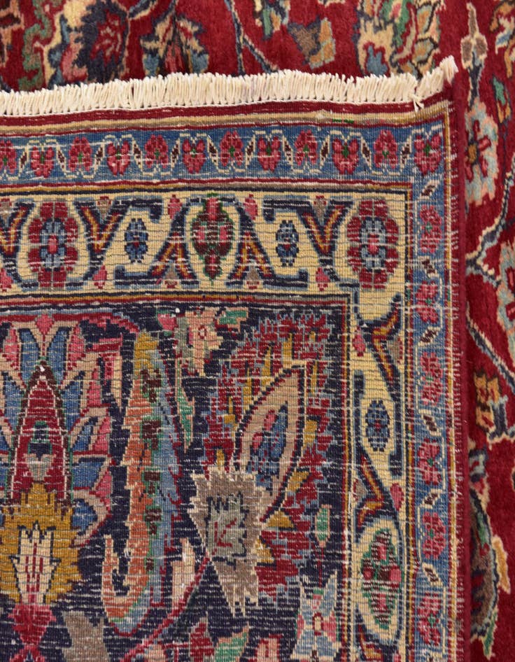 Detail image of  9' 8 x 13'  Hand Knotted Mashad Persian Wool Rug