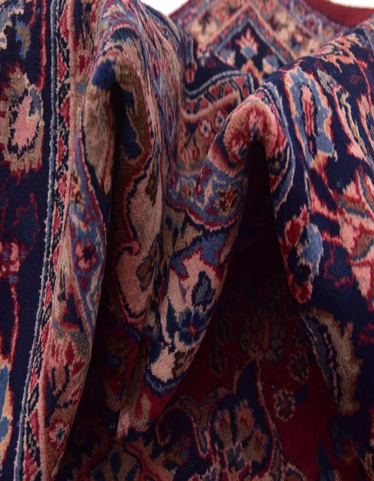 Detail image of  9' 7 x 12' 7  Hand Knotted Mashad Persian Wool Rug