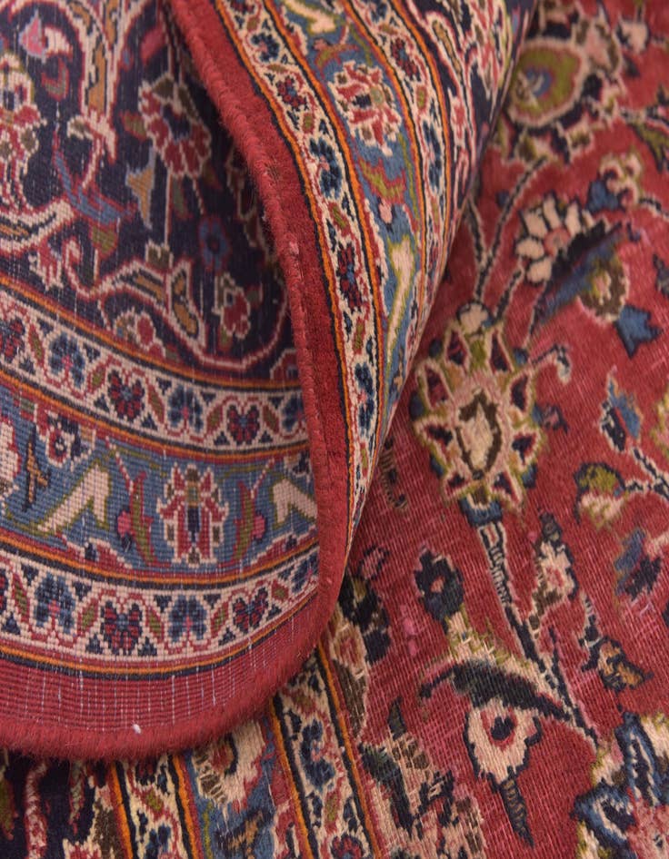 Detail image of  9' 7 x 12' 8  Hand Knotted Mashad Persian Wool Rug