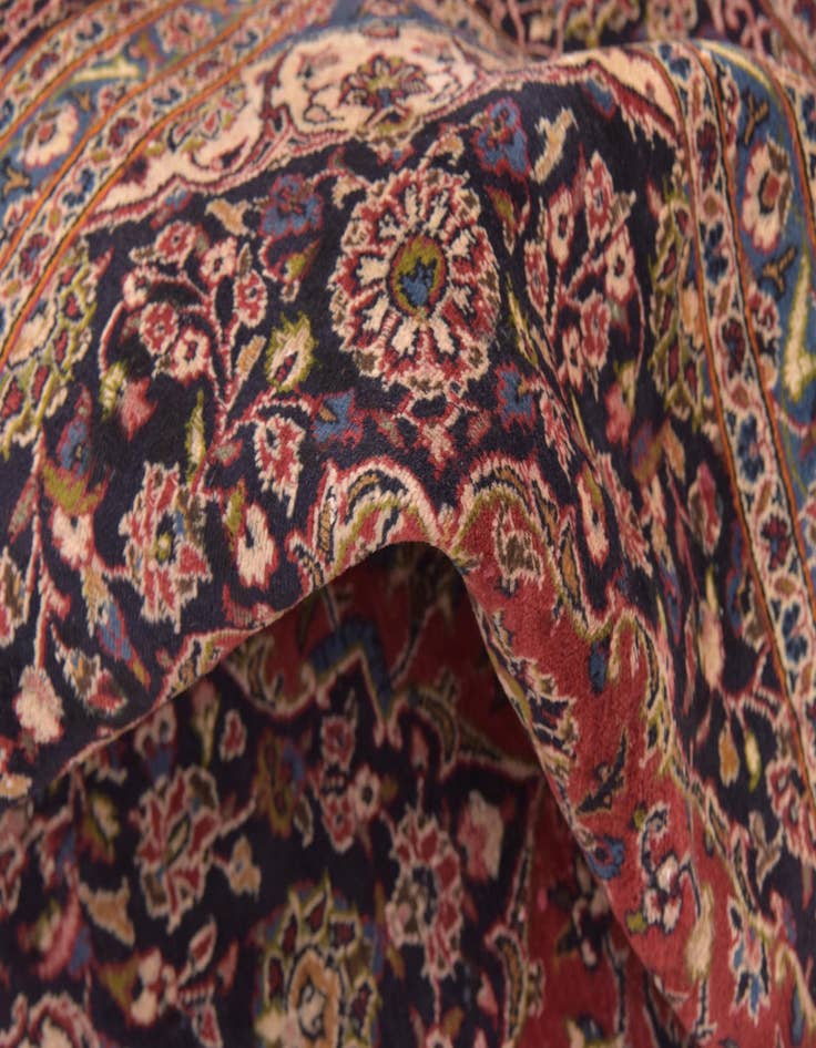 Detail image of  9' 7 x 12' 8  Hand Knotted Mashad Persian Wool Rug