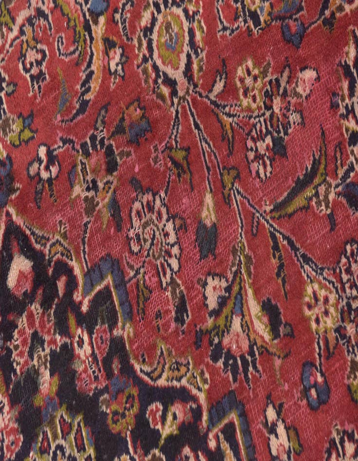 Detail image of  9' 7 x 12' 8  Hand Knotted Mashad Persian Wool Rug