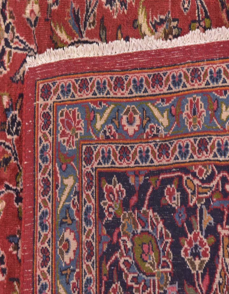 Detail image of  9' 7 x 12' 8  Hand Knotted Mashad Persian Wool Rug