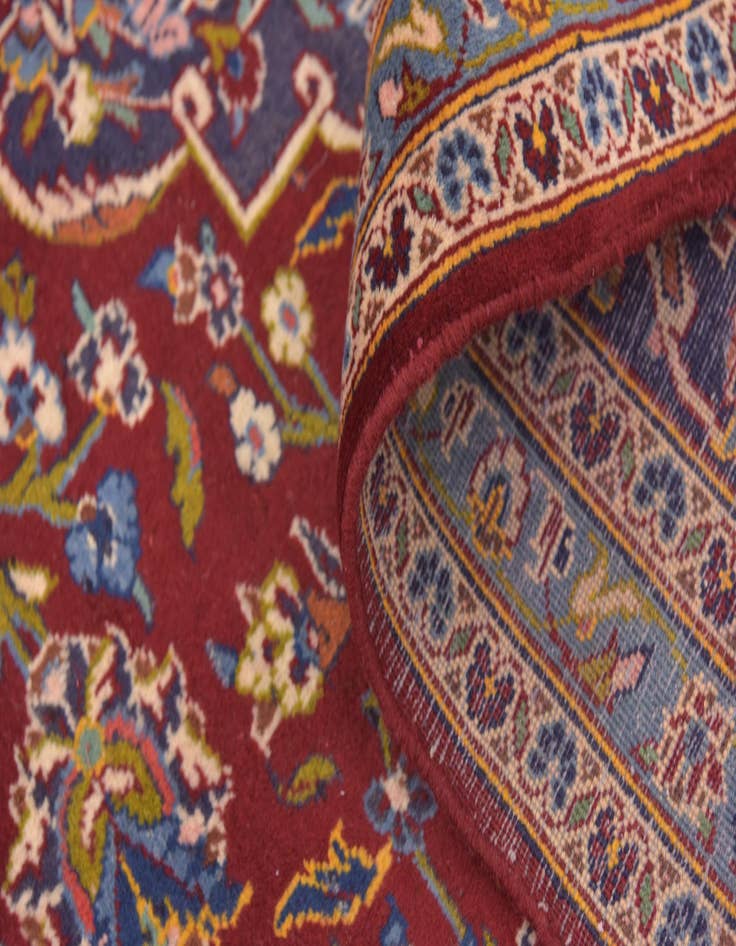 Detail image of  9' 8 x 12' 10  Hand Knotted Mashad Persian Wool Rug