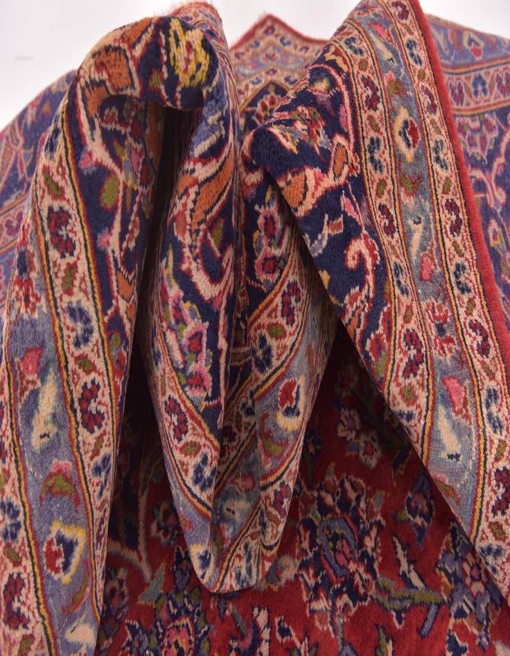 Detail image of  9' 7 x 13' 4  Hand Knotted Mashad Persian Wool Rug