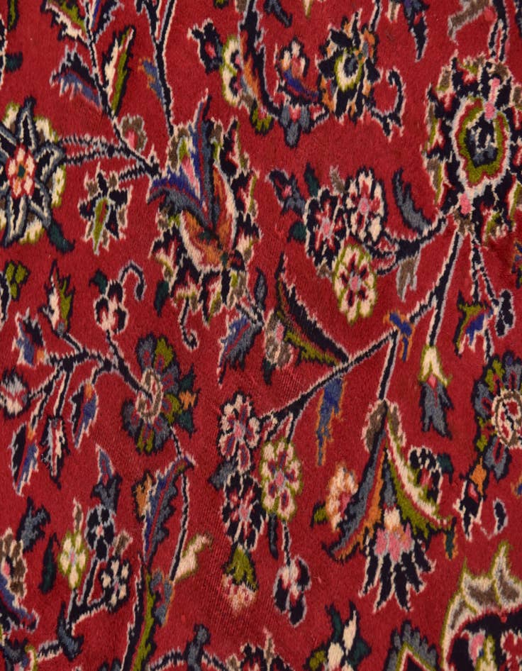 Detail image of  9' 9 x 12' 9  Hand Knotted Mashad Persian Wool Rug