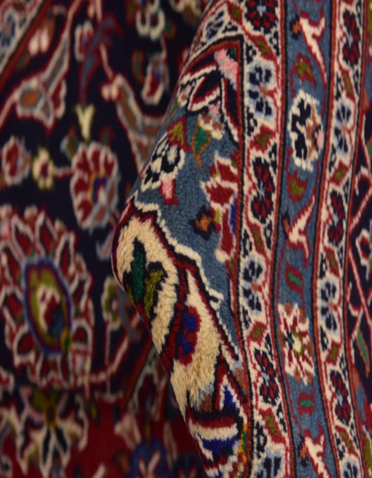 Detail image of  9' 8 x 12' 6  Hand Knotted Mashad Persian Wool Rug