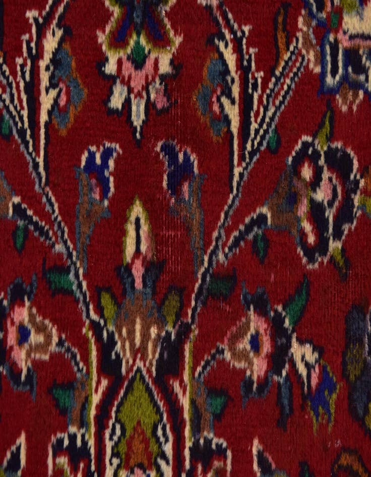 Detail image of  9' 8 x 12' 6  Hand Knotted Mashad Persian Wool Rug