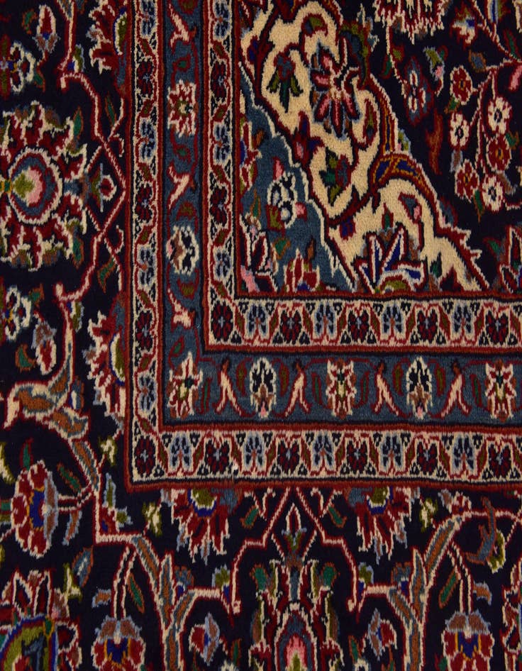 Detail image of  9' 8 x 12' 6  Hand Knotted Mashad Persian Wool Rug