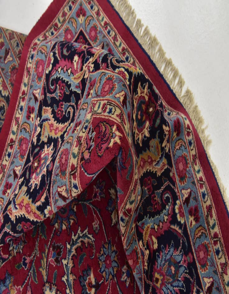 Detail image of  10' x 12' 8  Hand Knotted Mashad Persian Wool Rug