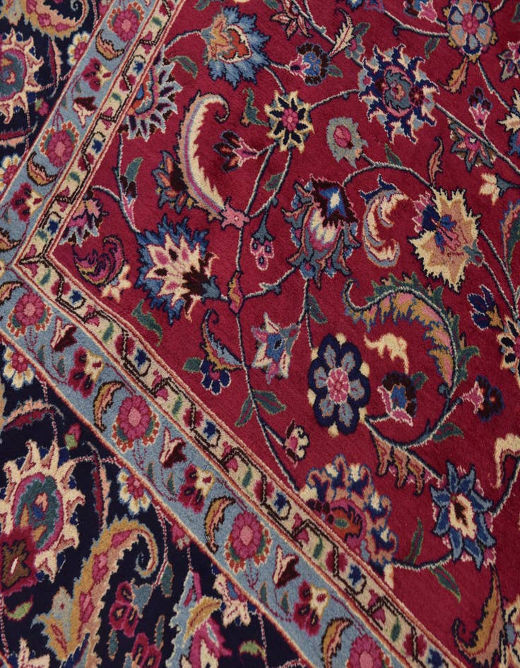 Detail image of  10' x 12' 8  Hand Knotted Mashad Persian Wool Rug