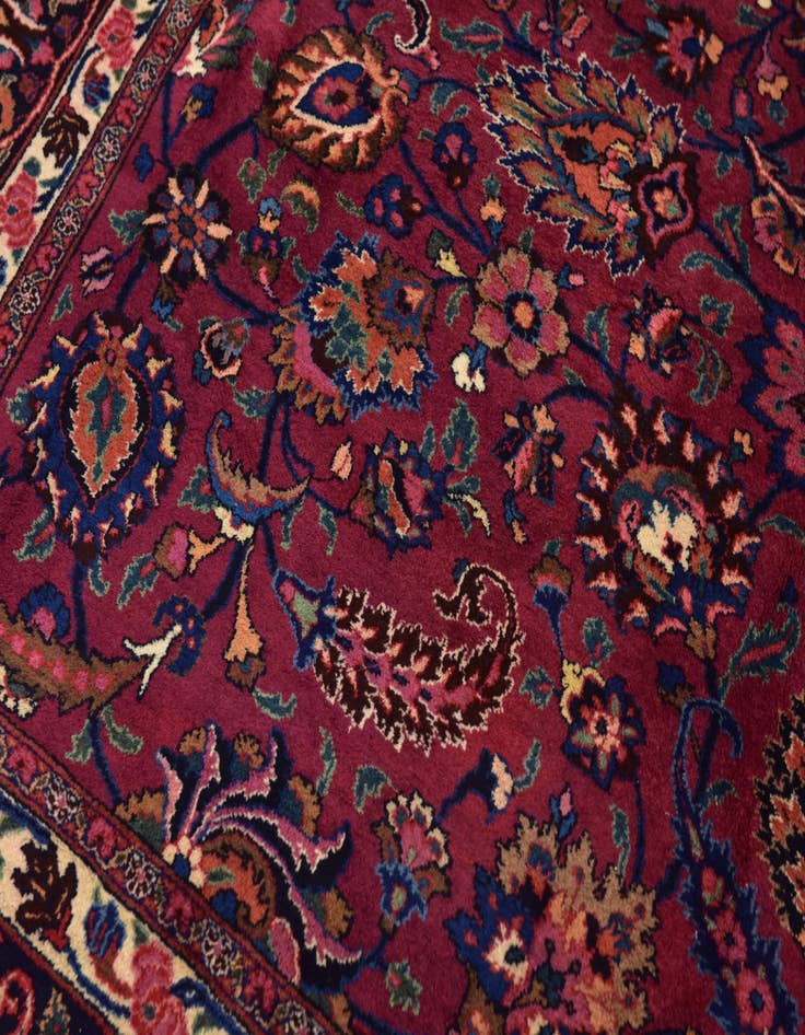 Detail image of  10' 3 x 12' 8  Hand Knotted Mashad Persian Wool Rug
