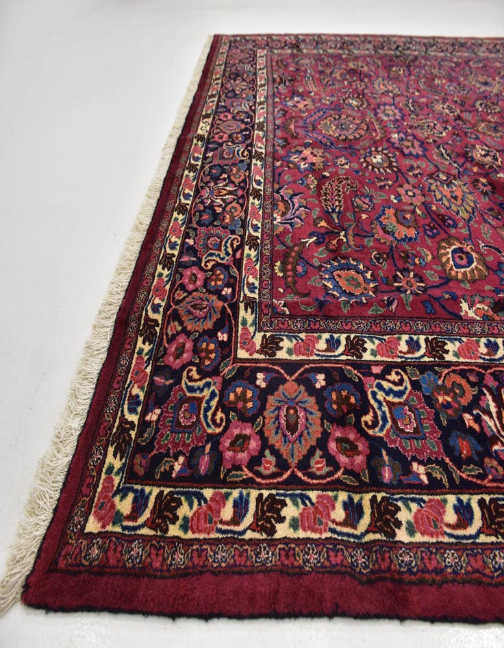 Detail image of  10' 3 x 12' 8  Hand Knotted Mashad Persian Wool Rug