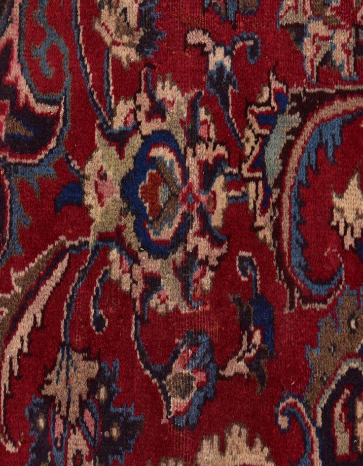 Detail image of  9' 8 x 13'  Hand Knotted Mashad Persian Wool Rug