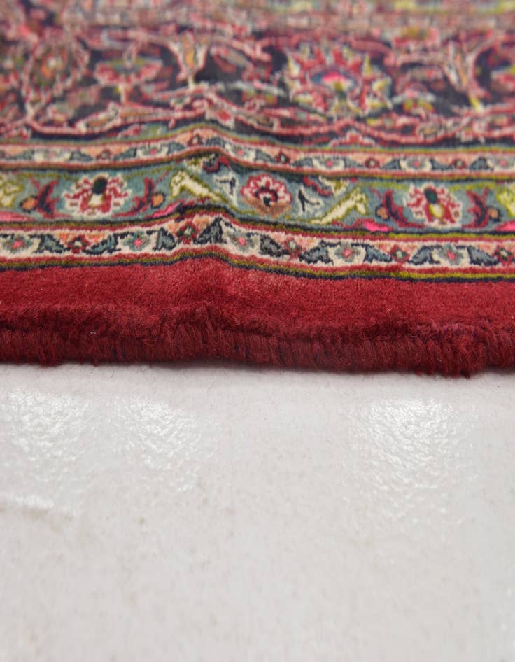 Detail image of  9' 9 x 12' 7  Hand Knotted Mashad Persian Wool Rug