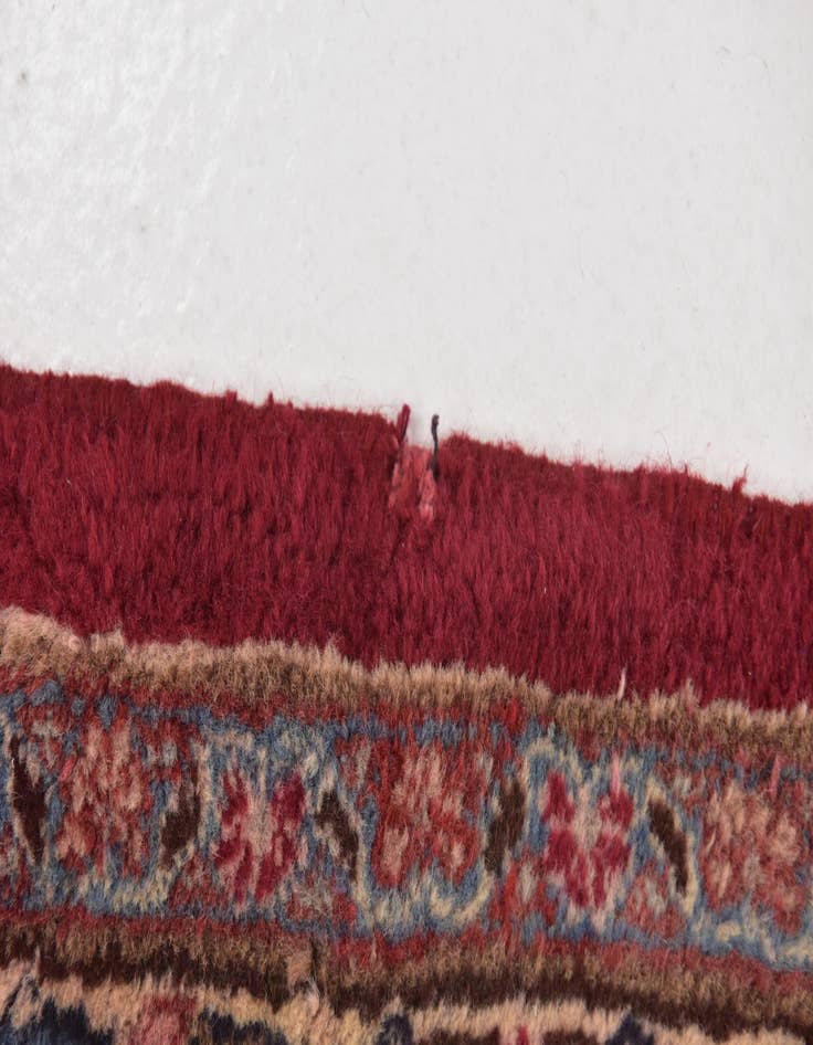 Detail image of  9' 6 x 12' 4  Hand Knotted Mashad Persian Wool Rug