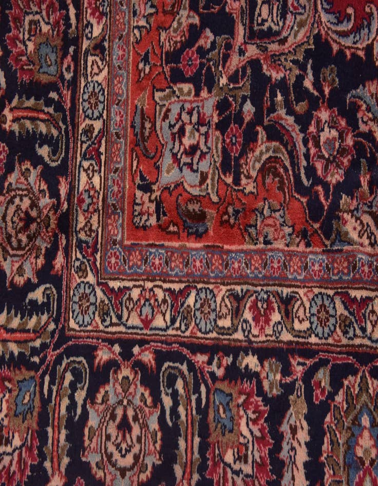 Detail image of  9' 6 x 12' 4  Hand Knotted Mashad Persian Wool Rug