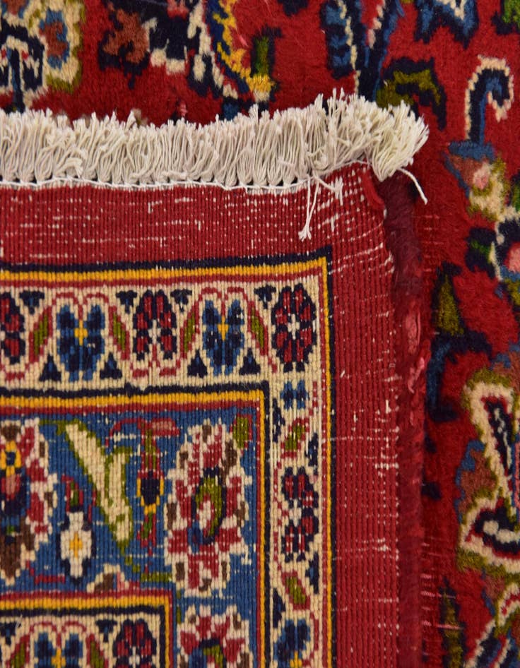 Detail image of  9' 9 x 12' 9  Hand Knotted Mashad Persian Wool Rug