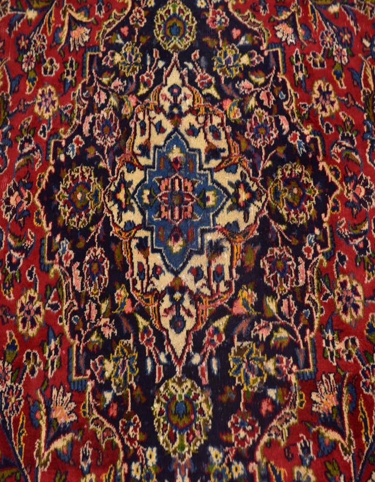 Detail image of  9' 9 x 12' 9  Hand Knotted Mashad Persian Wool Rug