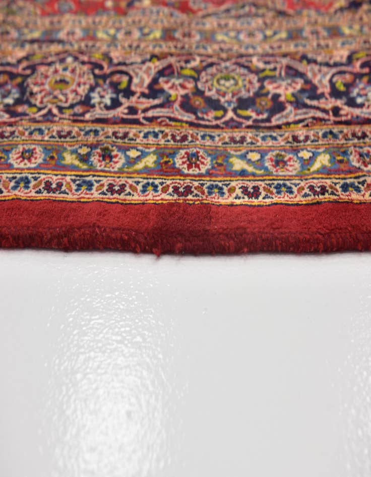 Detail image of  9' 9 x 12' 9  Hand Knotted Mashad Persian Wool Rug