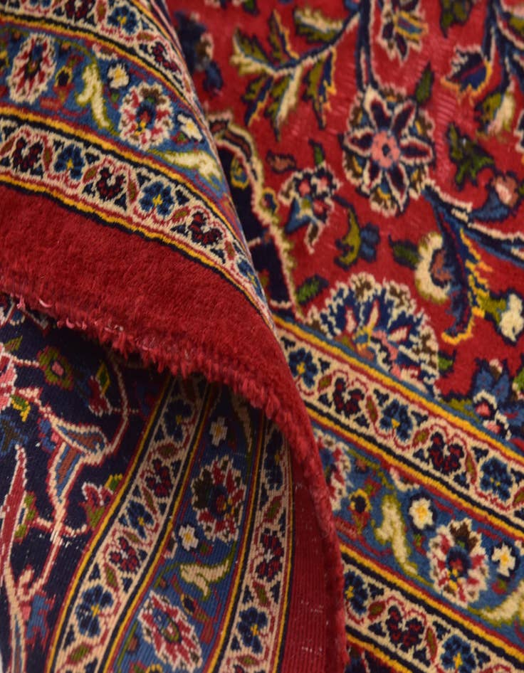 Detail image of  9' 9 x 12' 9  Hand Knotted Mashad Persian Wool Rug