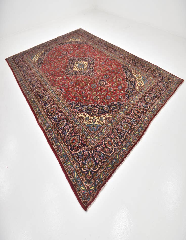 Detail image of  9' 8 x 13' 4  Hand Knotted Mashad Persian Wool Rug