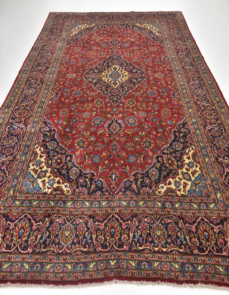 Detail image of  9' 8 x 13' 4  Hand Knotted Mashad Persian Wool Rug