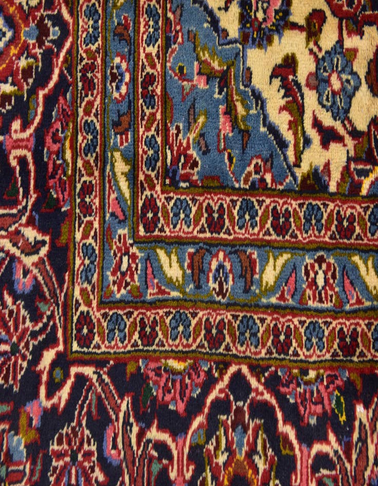 Detail image of  9' 8 x 13' 4  Hand Knotted Mashad Persian Wool Rug