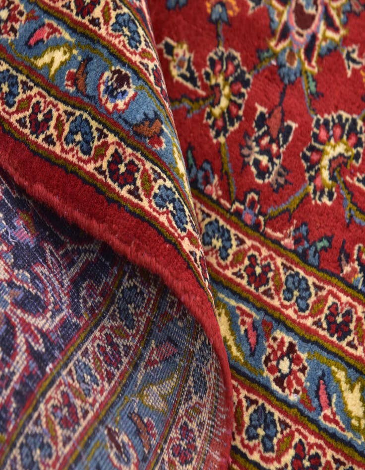 Detail image of  9' 8 x 13' 4  Hand Knotted Mashad Persian Wool Rug