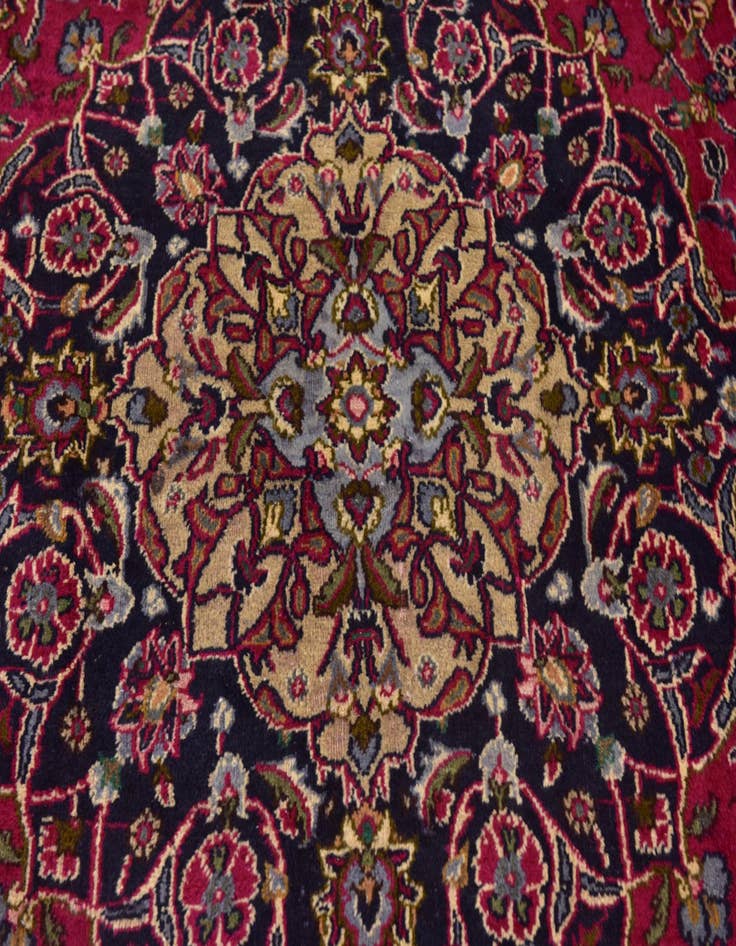 Detail image of  10' x 12' 8  Hand Knotted Mashad Persian Wool Rug