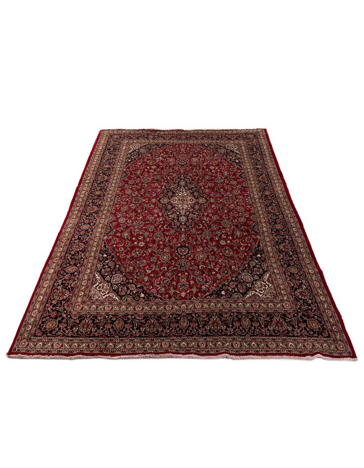 Detail image of  9' 7 x 12' 7  Hand Knotted Mashad Persian Wool Rug