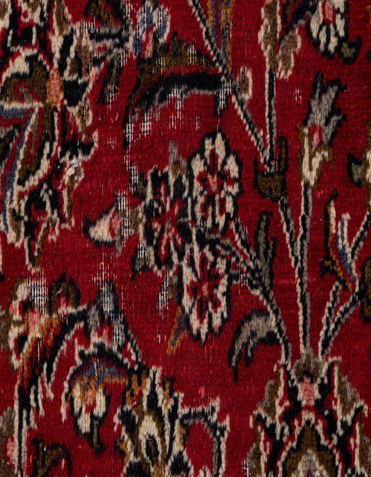 Detail image of  9' 7 x 12' 7  Hand Knotted Mashad Persian Wool Rug