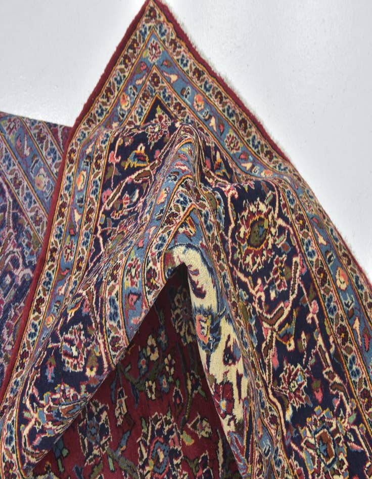 Detail image of  9' 10 x 12' 10  Hand Knotted Mashad Persian Wool Rug
