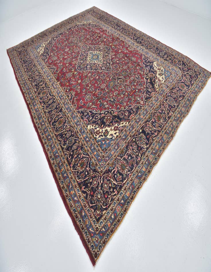 Detail image of  9' 10 x 12' 10  Hand Knotted Mashad Persian Wool Rug