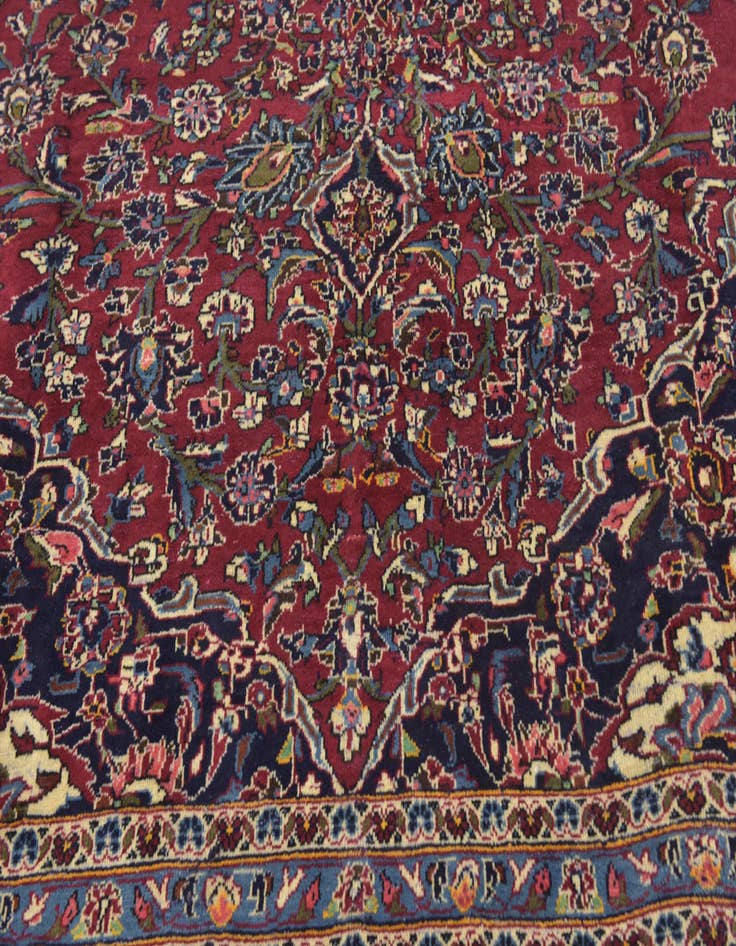 Detail image of  9' 10 x 12' 10  Hand Knotted Mashad Persian Wool Rug