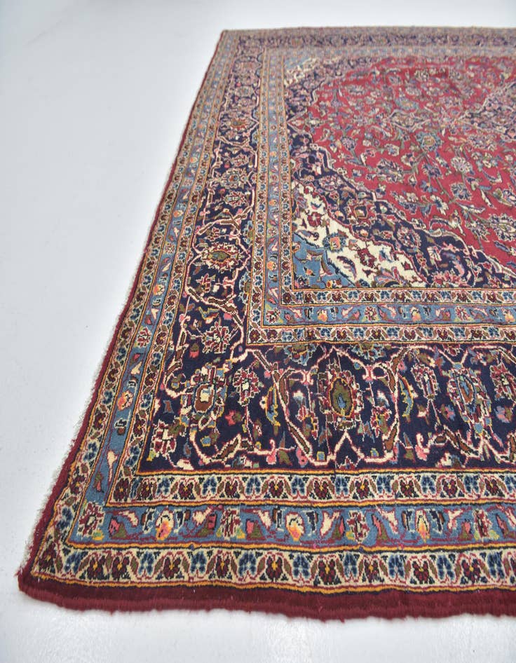 Detail image of  9' 10 x 12' 10  Hand Knotted Mashad Persian Wool Rug