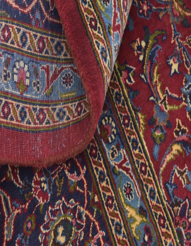 Detail image of  9' 6 x 13'  Hand Knotted Mashad Persian Wool Rug