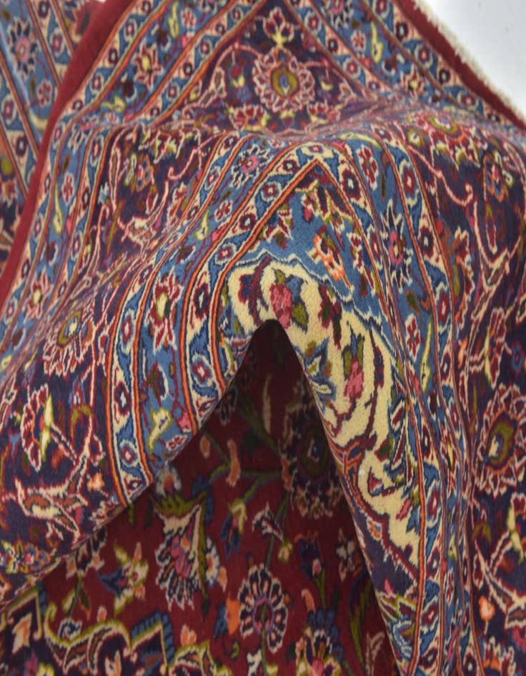 Detail image of  9' 10 x 12' 5  Hand Knotted Mashad Persian Wool Rug