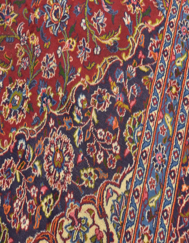 Detail image of  9' 10 x 12' 5  Hand Knotted Mashad Persian Wool Rug