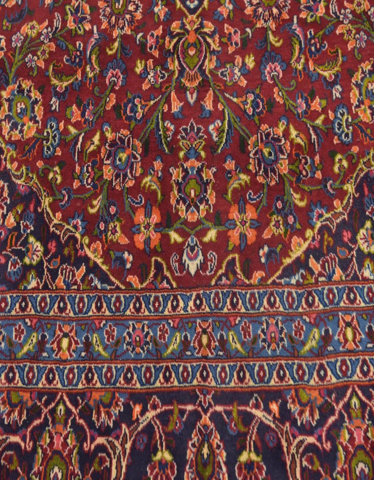 Detail image of  9' 10 x 12' 5  Hand Knotted Mashad Persian Wool Rug