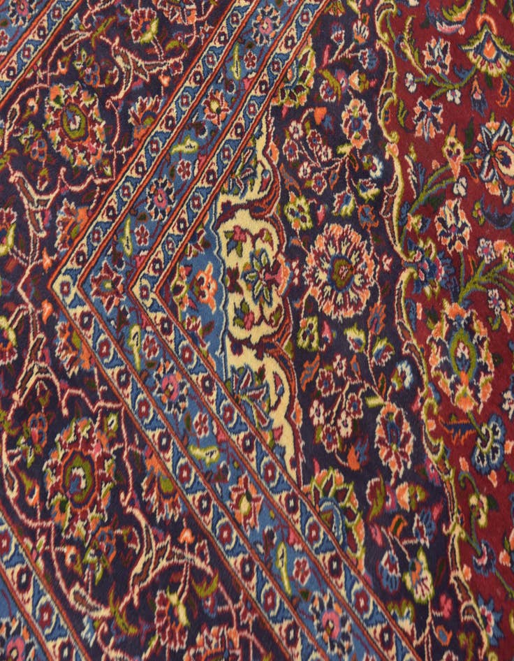 Detail image of  9' 10 x 12' 5  Hand Knotted Mashad Persian Wool Rug