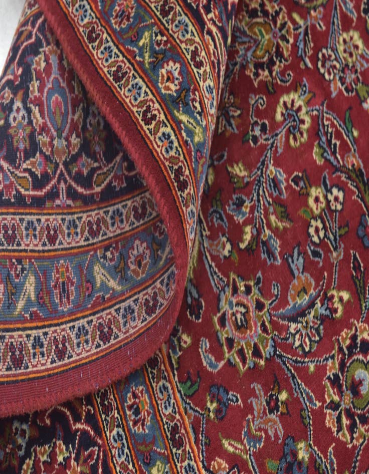 Detail image of  9' 8 x 12' 6  Hand Knotted Mashad Persian Wool Rug