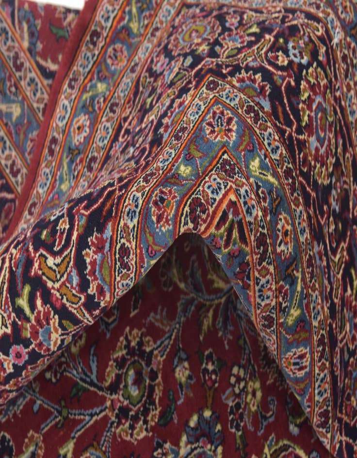 Detail image of  9' 8 x 12' 6  Hand Knotted Mashad Persian Wool Rug