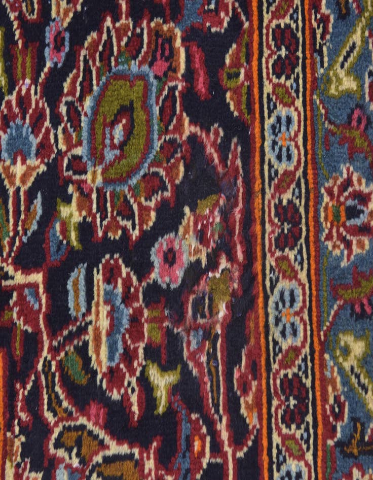 Detail image of  9' 8 x 12' 6  Hand Knotted Mashad Persian Wool Rug