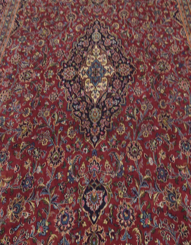 Detail image of  9' 8 x 12' 6  Hand Knotted Mashad Persian Wool Rug